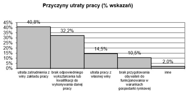 Rys. 5. Przyczyny utraty pracy